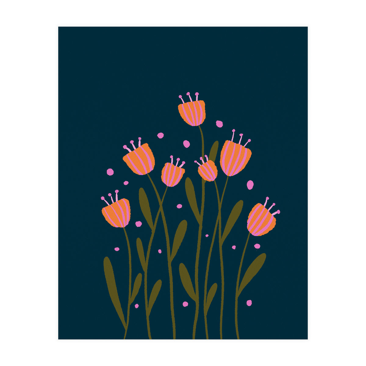 Whimsical Flowers  (Print Only)