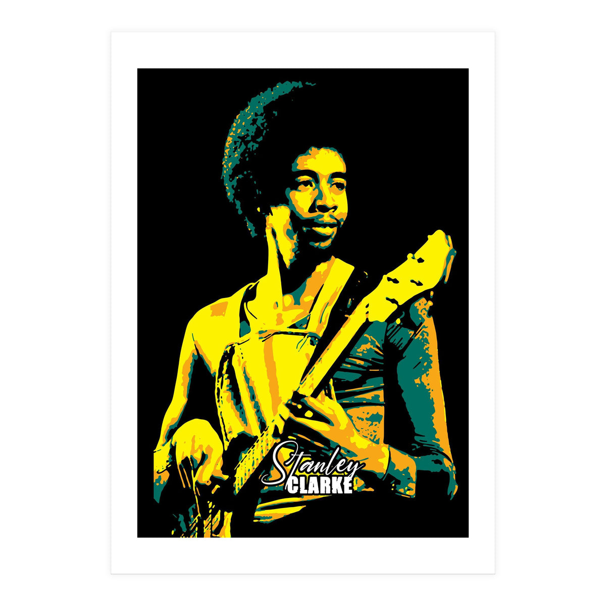 Stanley Clarke American Musician Bassist Legend (Print Only)