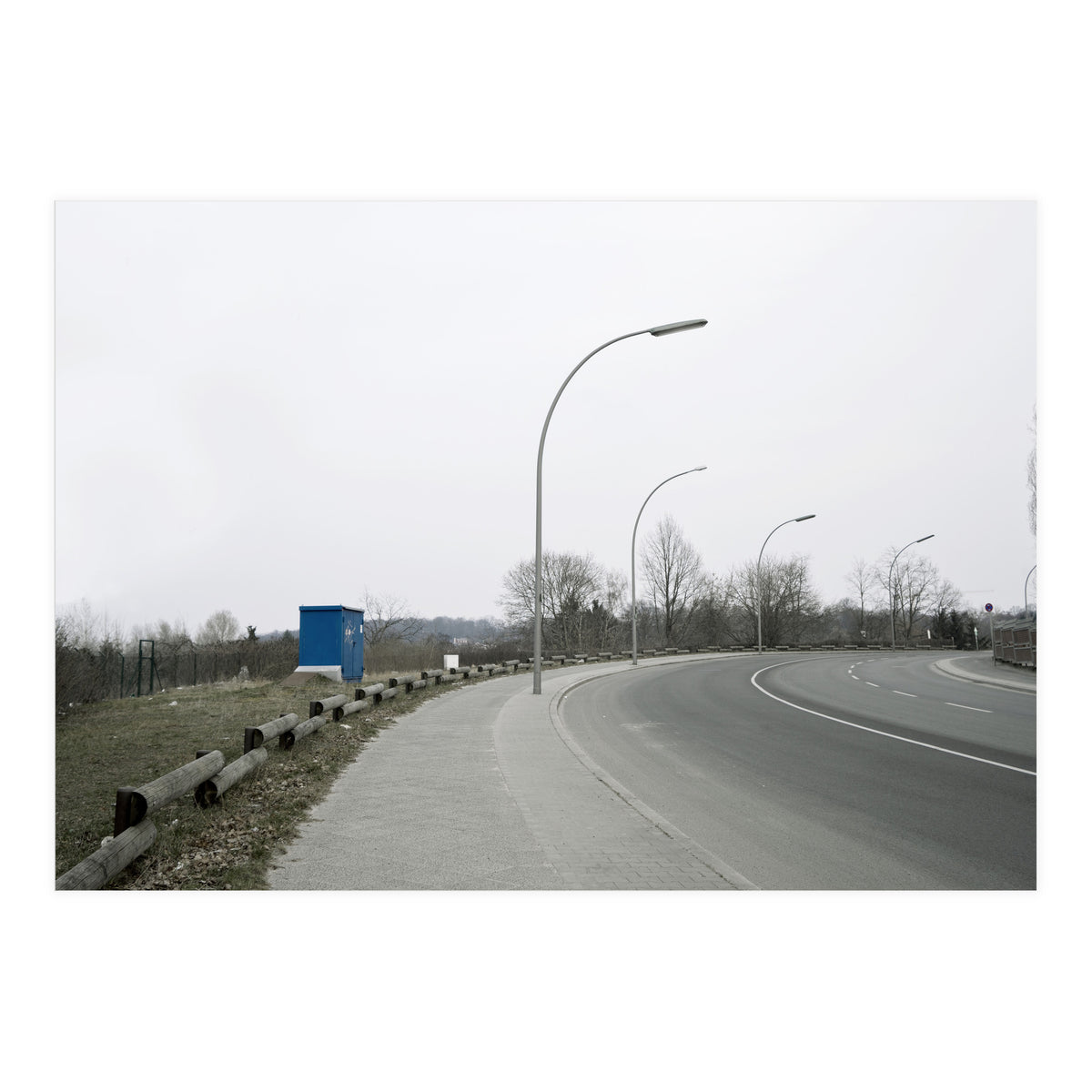 Street light on the curving road (Print Only)