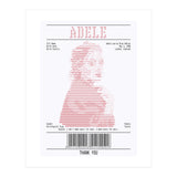 Receipt Art Adele Red (Print Only) thumbnail