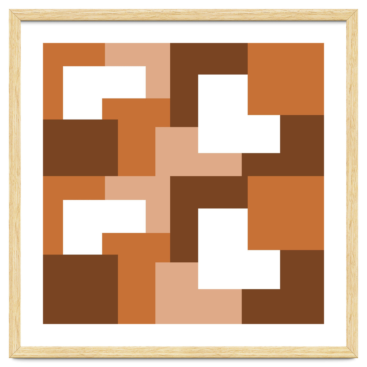 Brown Abstract Square Tiles
