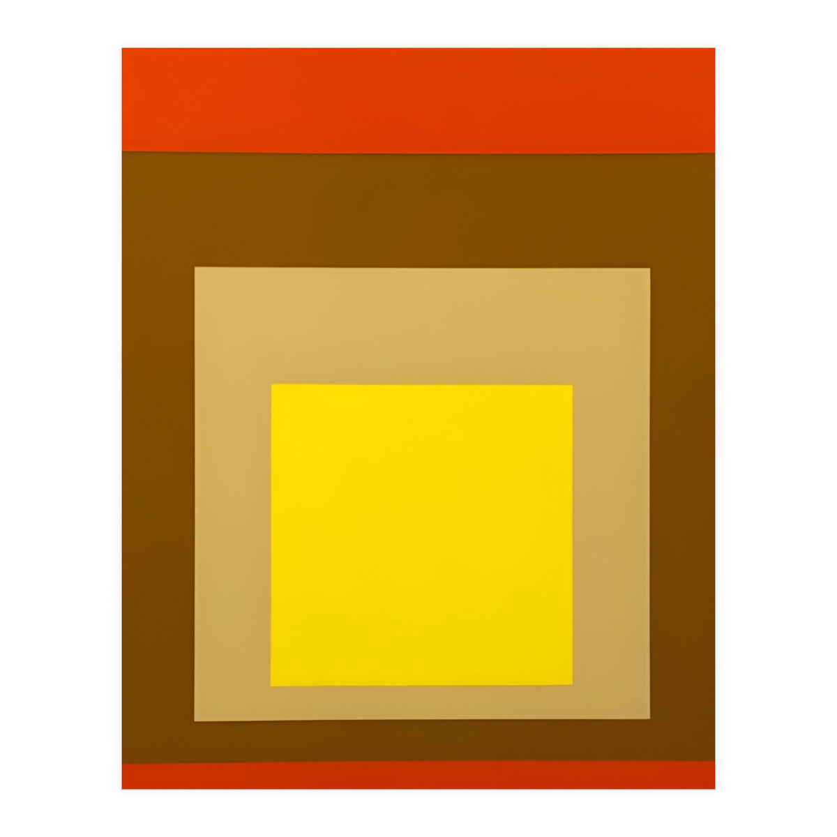 Josef Albers - Red, Brown, Golden (Print Only)