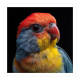 Close Up Colorful Parrot Portrait Vivid Plumage (Print Only) thumbnail
