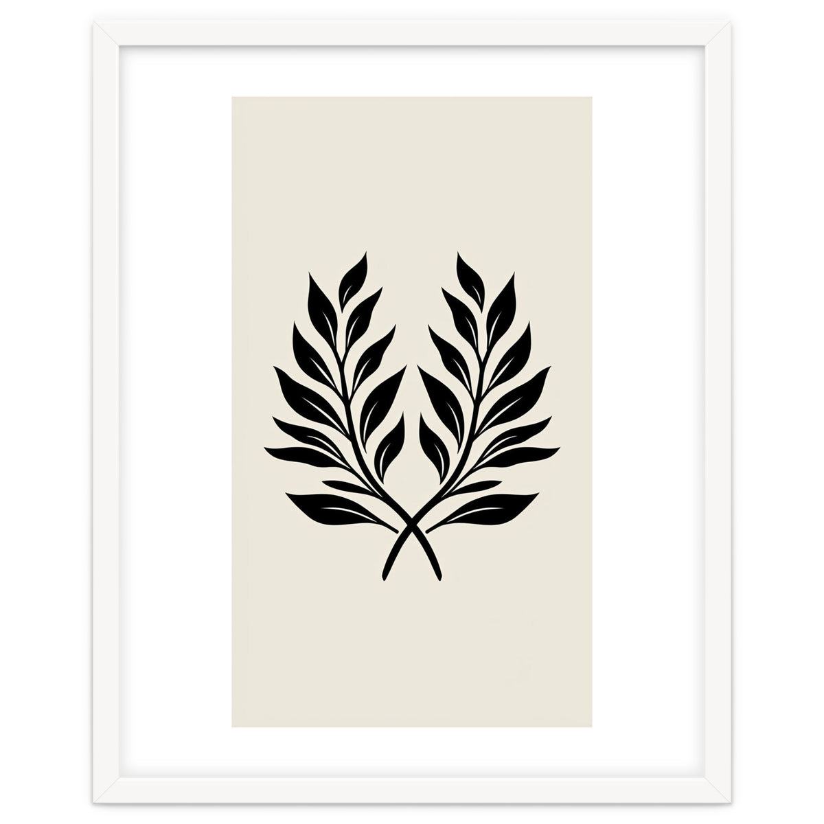 Minimalist Laurel Wreath: Botanical Line Art