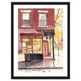 Cozy Bookshop, Autumn Book Shop Street Art, LibraryBook Store thumbnail