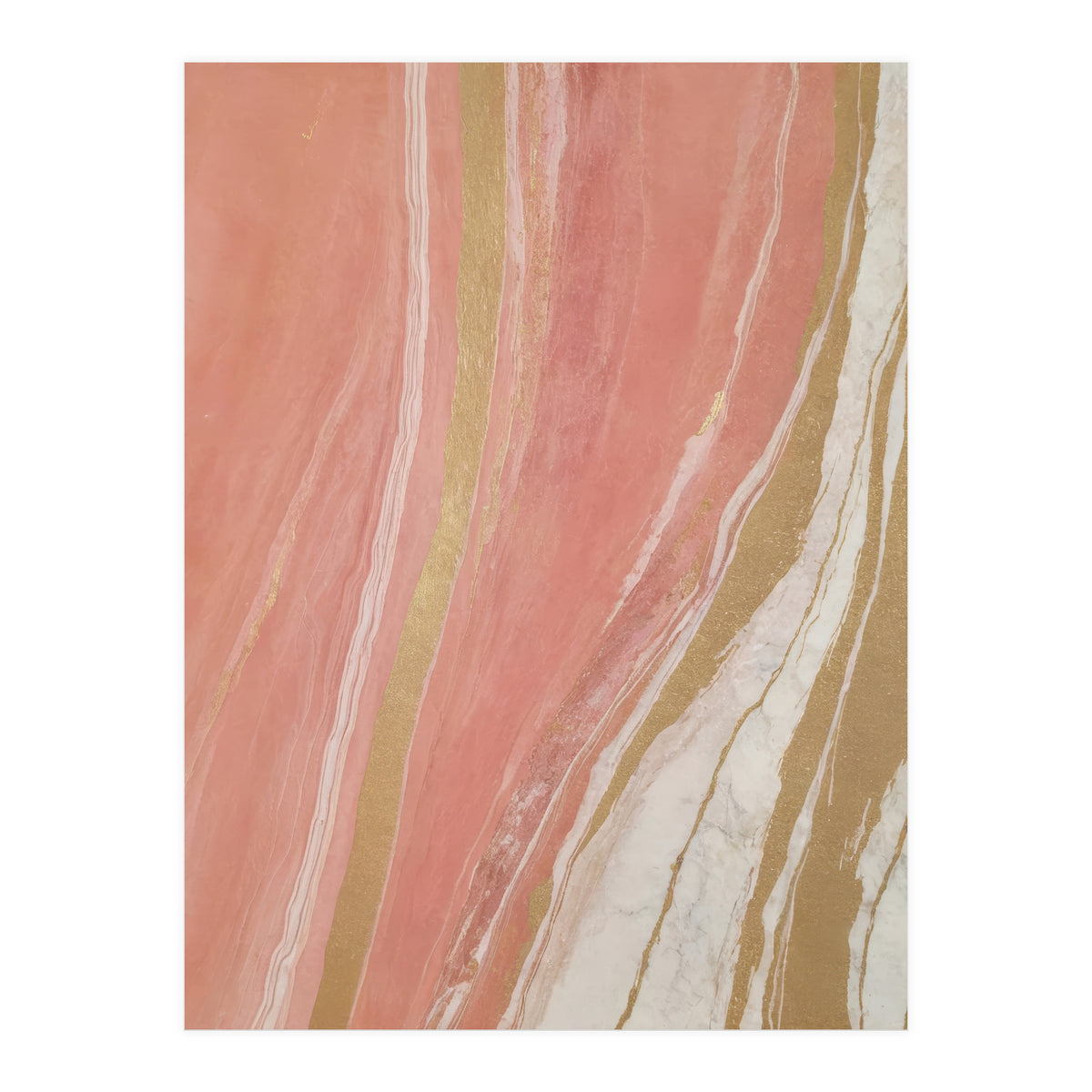 Blush Marble With Gold (Print Only)