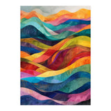 Vibrant Abstract Ribbon Landscape Art (Print Only) thumbnail