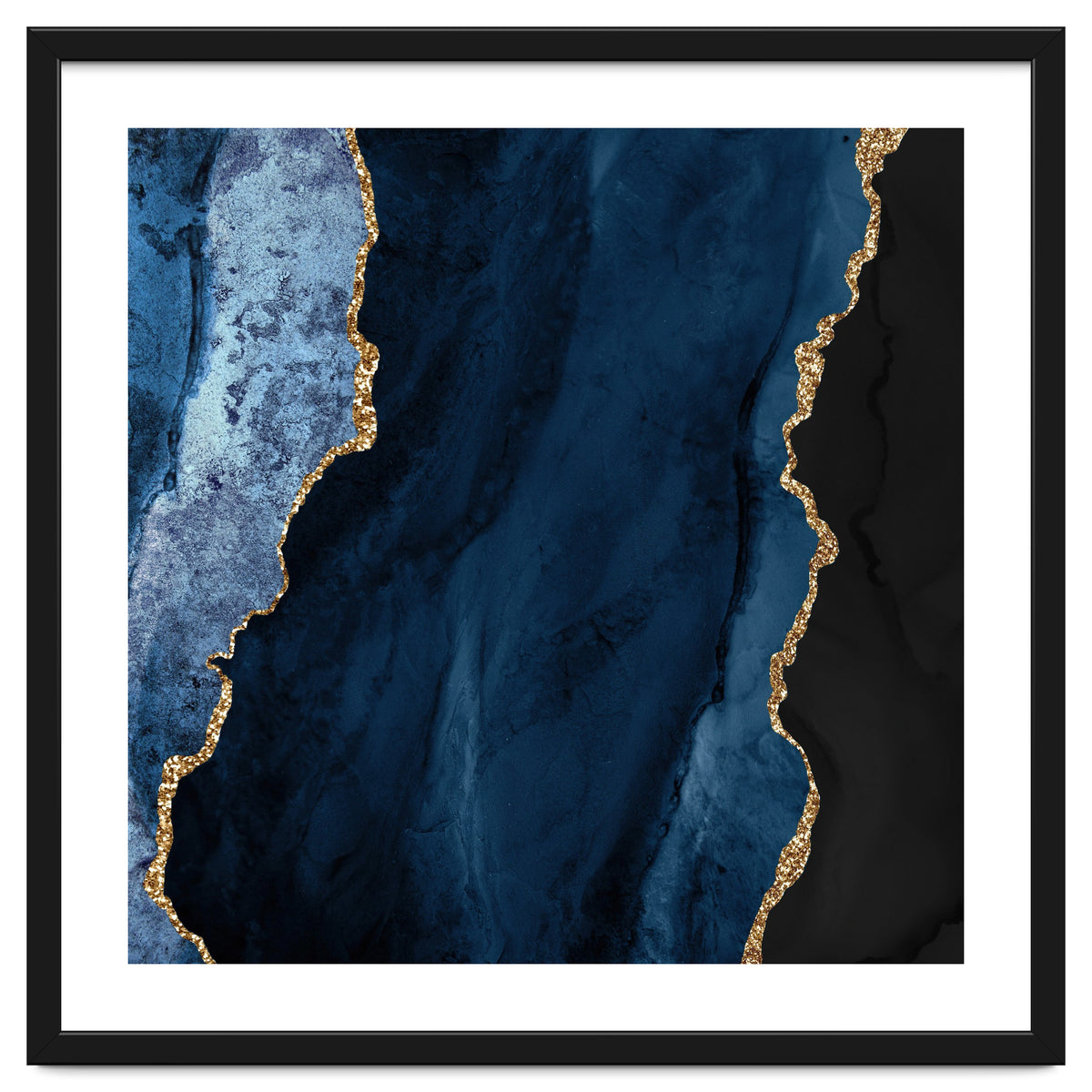 Navy & Gold Agate Texture 01