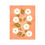 Peach, Ochre And Ivory Floral (Print Only) thumbnail