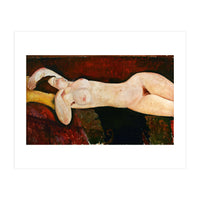 Amadeo Modigliani / 'Reclining Nude', c. 1919, Oil on canvas, 57 x 114 cm. (Print Only)