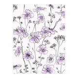Wild Roses Floral Pattern - Purple (Print Only) thumbnail