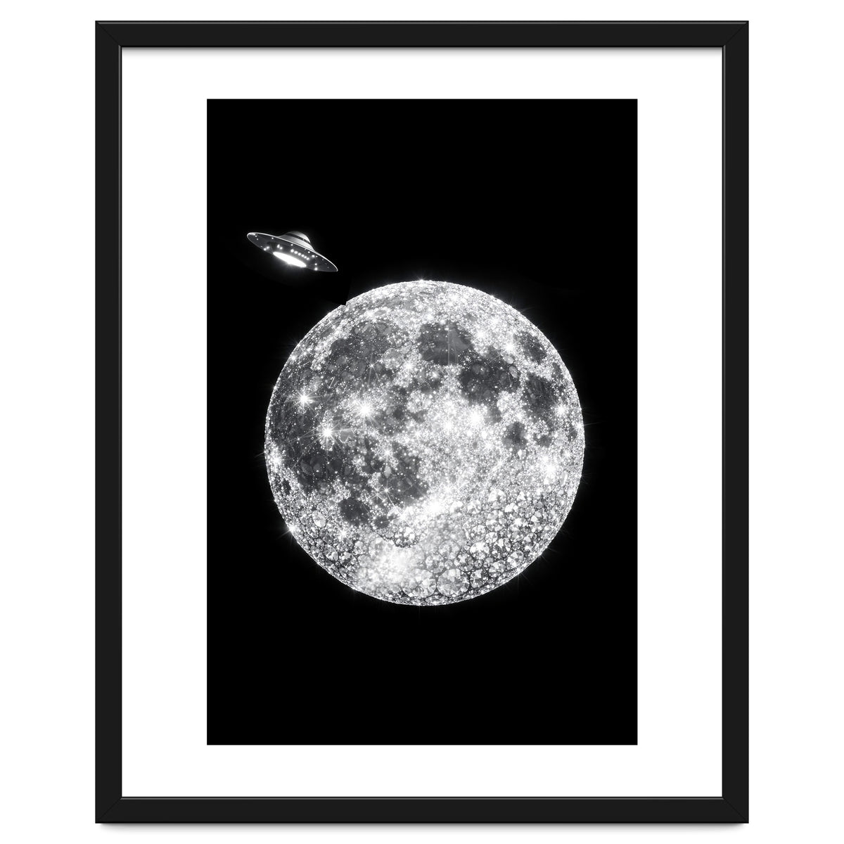 Diamond moon and UFO