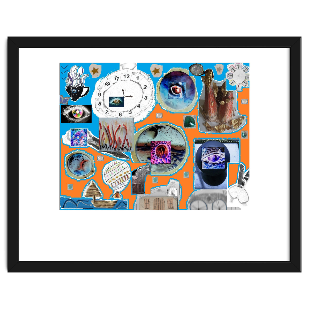 Abstract Collage 3 D Material Design Original