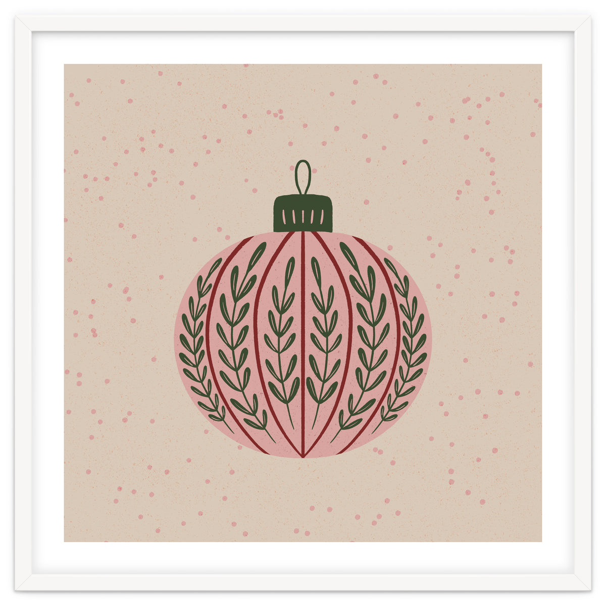 Christmas globe with branches