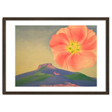 Georgia O’Keeffe – Hollyhock Pink with Pedernal (1937) | Vibrant Modernist Floral Landscape of New Mexico thumbnail