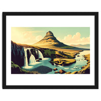 Vintage Iceland, Kirkjufell Mountain Poster