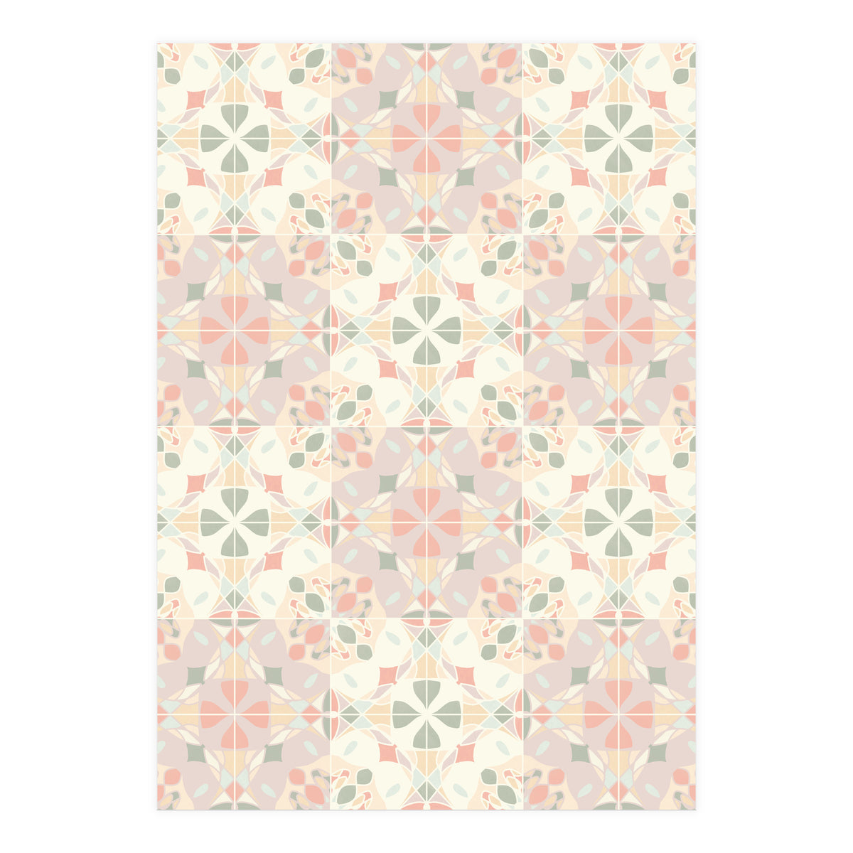 Stained Glass Pastels Tiles (Print Only)