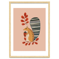 Squirrel In A Pink Autumn