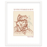 Self Portrait With Bandaged Ear And Pipe – Vincent Van Gogh thumbnail