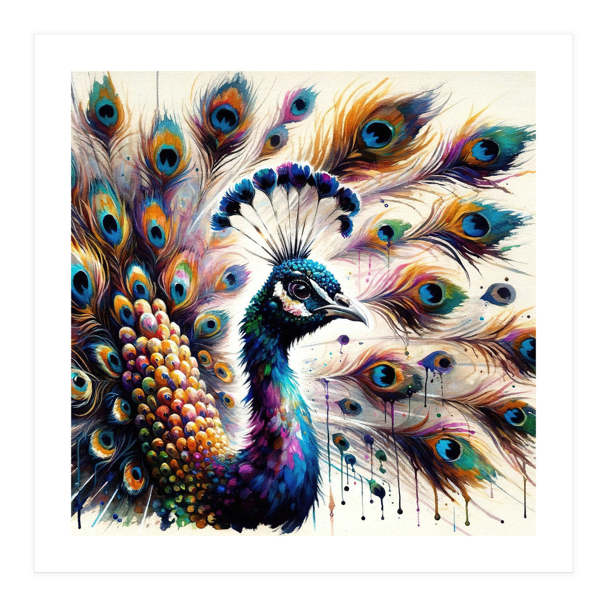 Peacock Feather Splendor (Print Only)