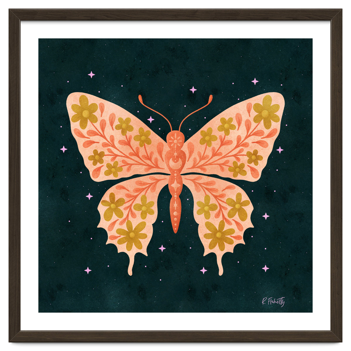 Cosmic Floral Butterfly