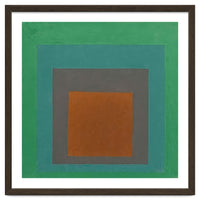 JOSEF ALBERS - HOMAGE TO THE SQUARE GREY BROWN GREEN