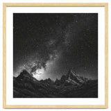 Starlit Mountain Majesty: Detailed Monochrome Milky Way thumbnail