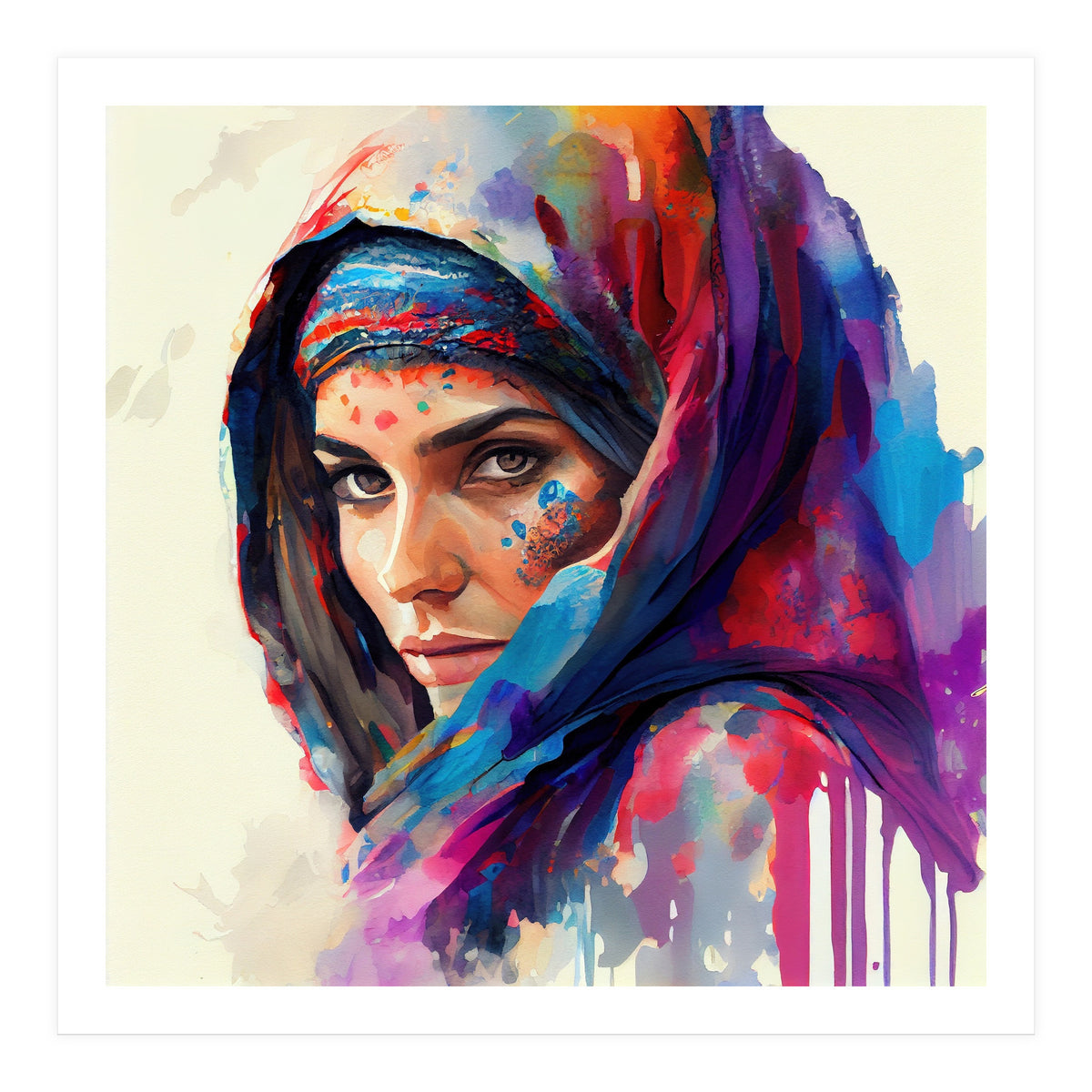Vivid Veil Side Portrait (Print Only)