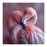 Cute Two Pink Flamingos (Print Only) thumbnail