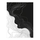 Abstract Black And White Wavy Lines Flowing  (Print Only) thumbnail