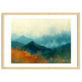 Long Title Misty Blue Mountain Range Landscape thumbnail