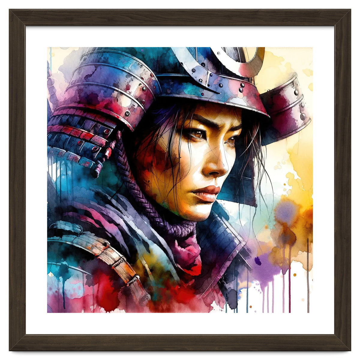 Samurai Asian Warrior Woman Portrait