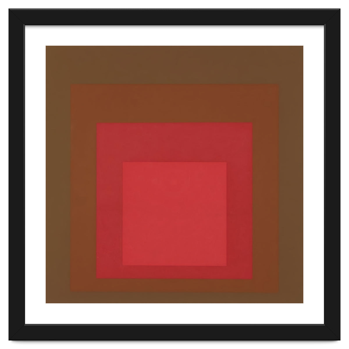 JOSEF ALBERS - HOMAGE TO THE SQUARE, RED, BROWN