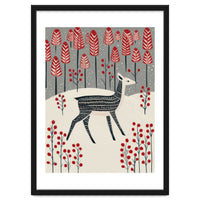 Fawn in a Winter Landscape