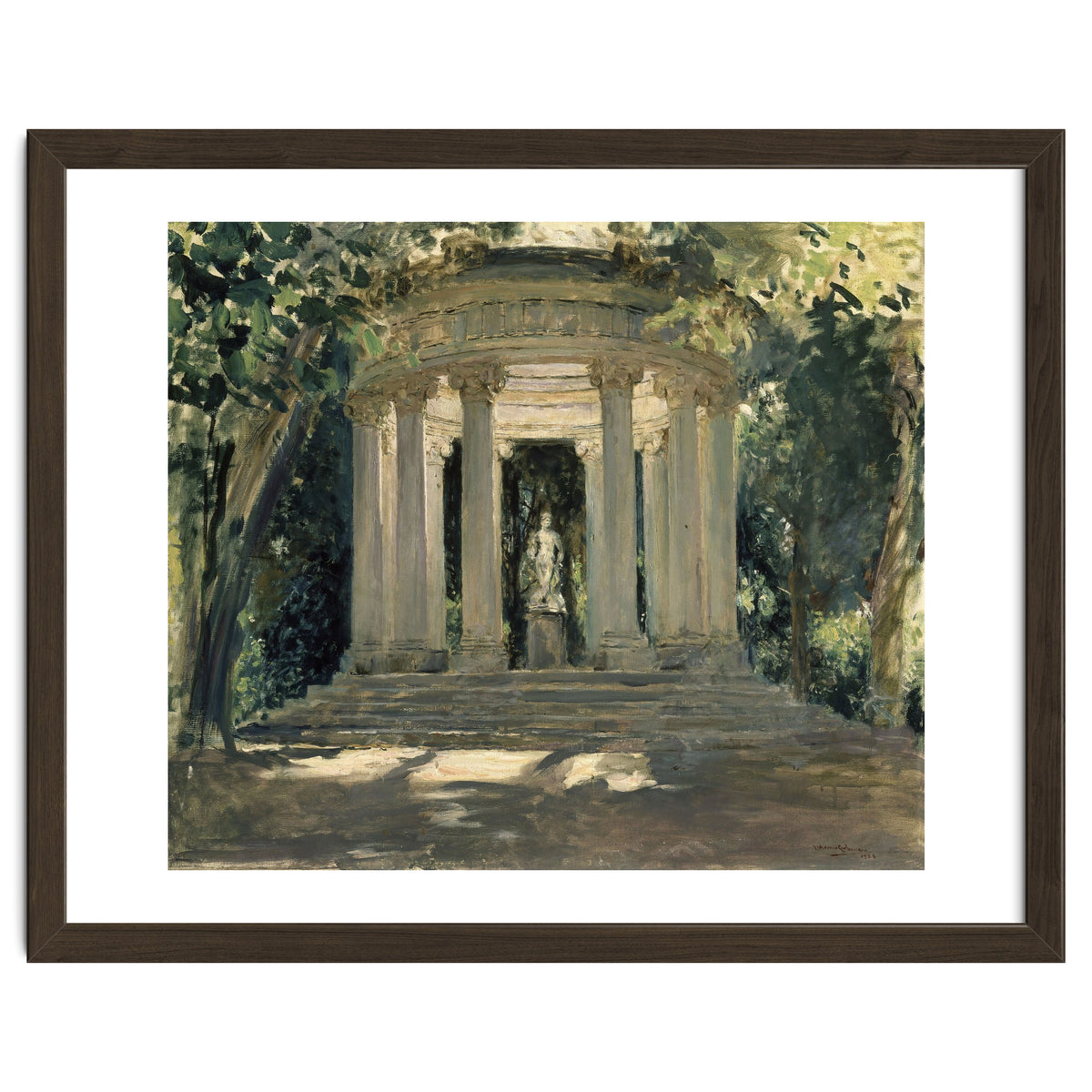 THE VILLA ADRIANA OF TIVOLI (ROME) - 1926 - OIL ON CANVAS - 0.60 X 0.70 M.