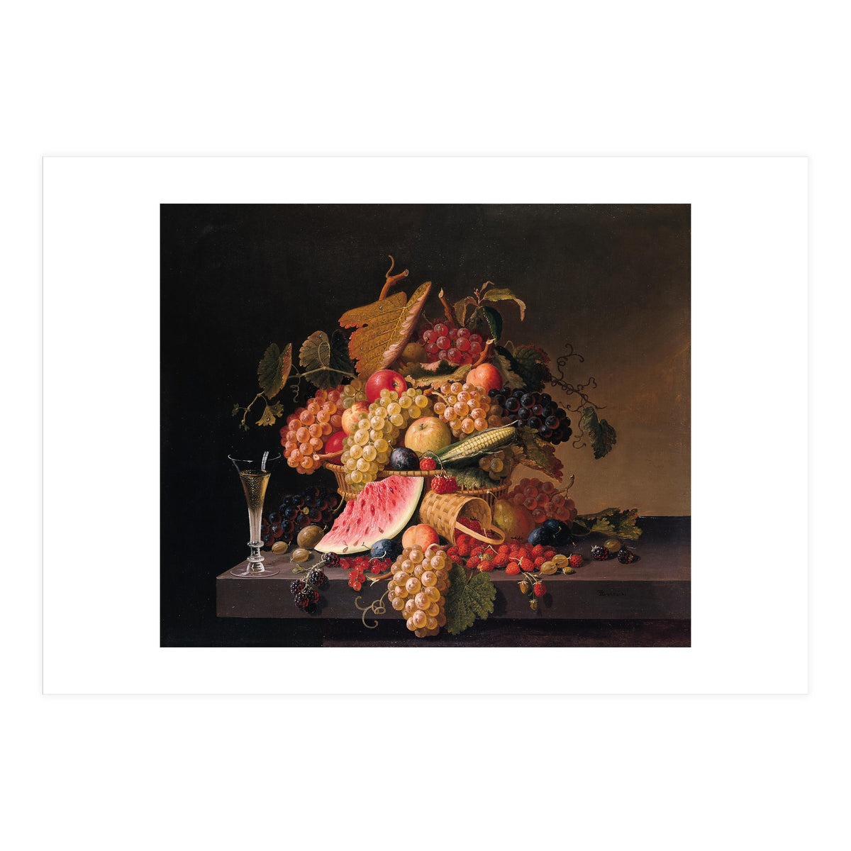 Paul Lacroix (Activo en Nueva York, entre 1855 y 1869-). The Abundance of Summer (s.f). Oil on ca... (Print Only)