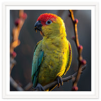 Close Up Of A Colorful Jenday Conure