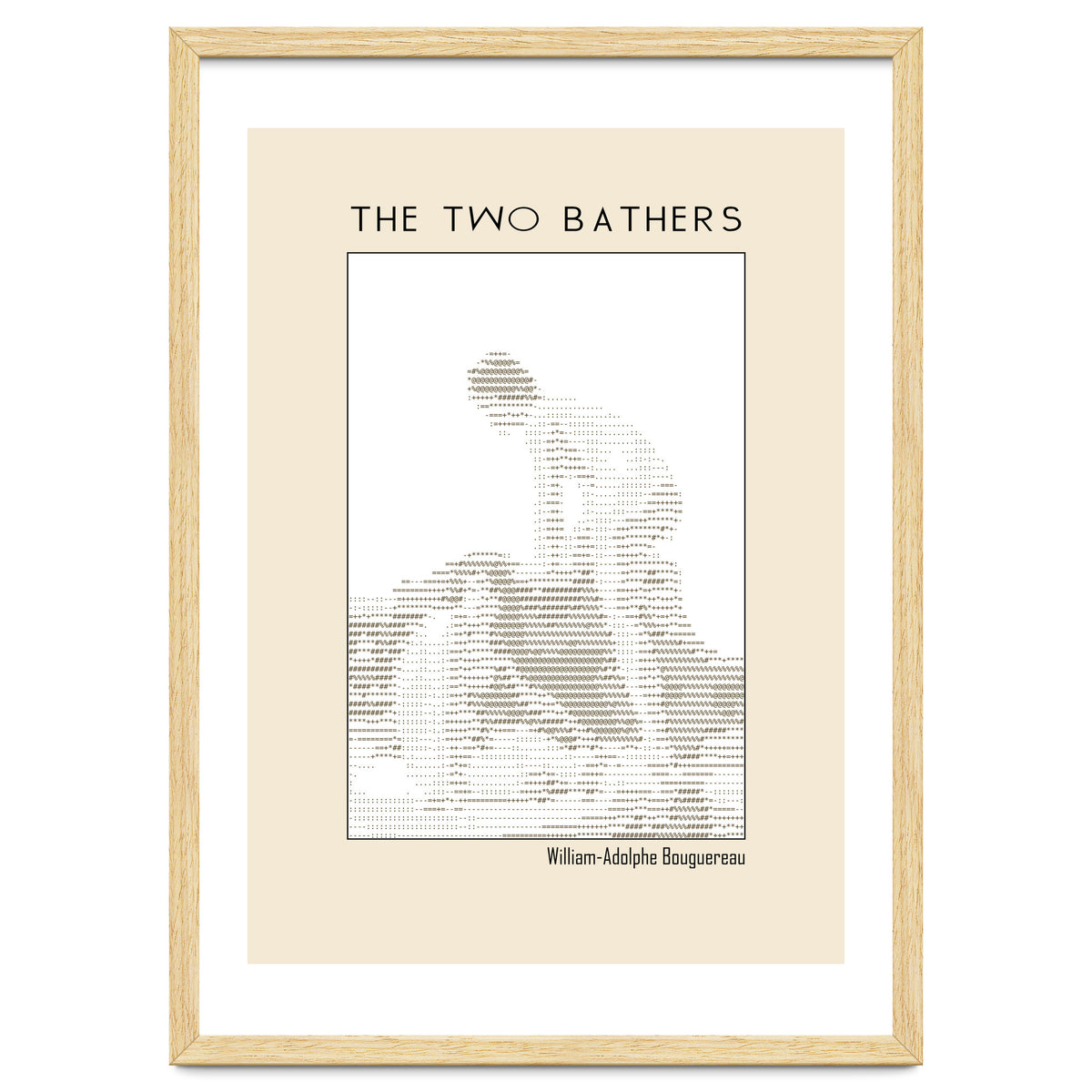 The two bathers (1884) – William-Adolphe Bouguereau (ascii art)