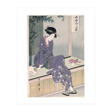 Kitagawa Utamaro (Copy) / 'Mujer sentada en una veranda', ca.  1798; 20th century, Japanese School. (Print Only) thumbnail