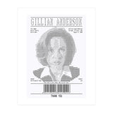 Receipt Art Gillian Anderson (Print Only) thumbnail