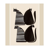 Minimalist Cats In Black And White (Print Only) thumbnail