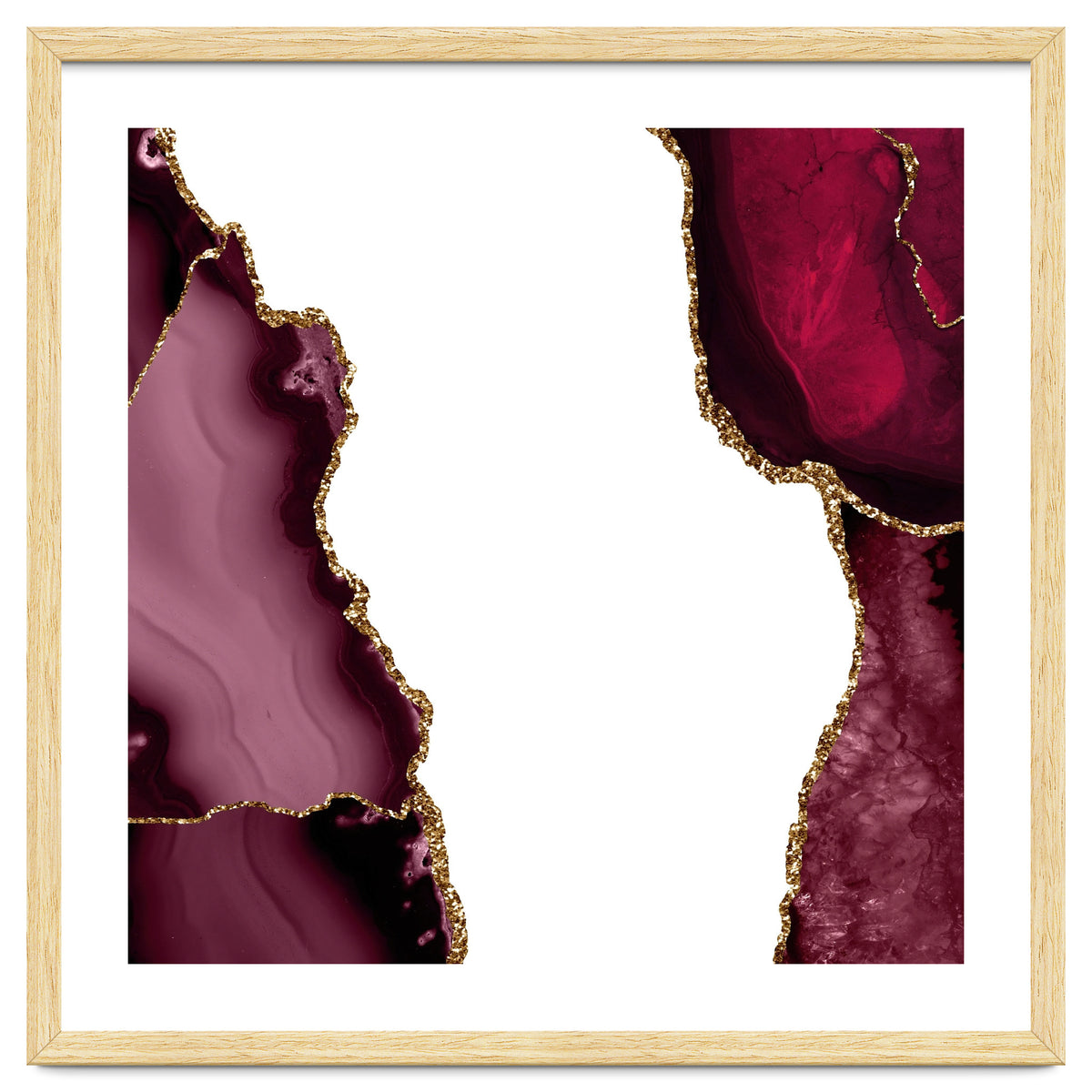 Burgundy & Gold Agate Texture 21