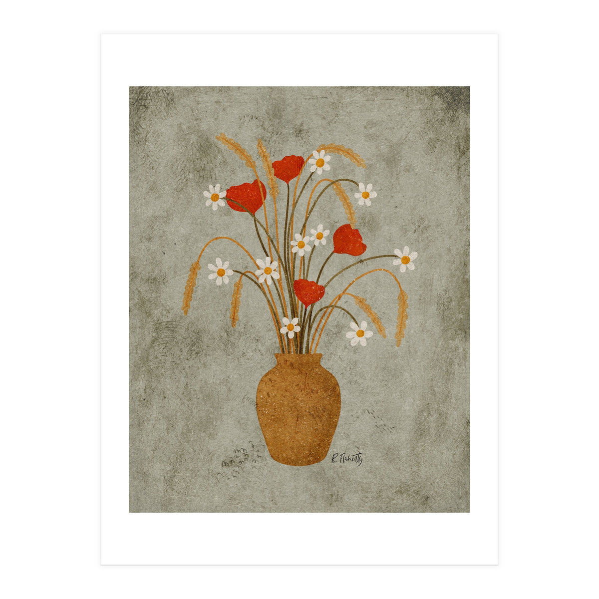 Harvest Floral Vase (Print Only)
