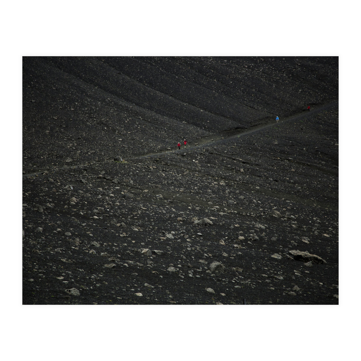 Kids running down from the volcano - Iceland  (Print Only)