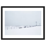 Benches along the pier on snow beach thumbnail