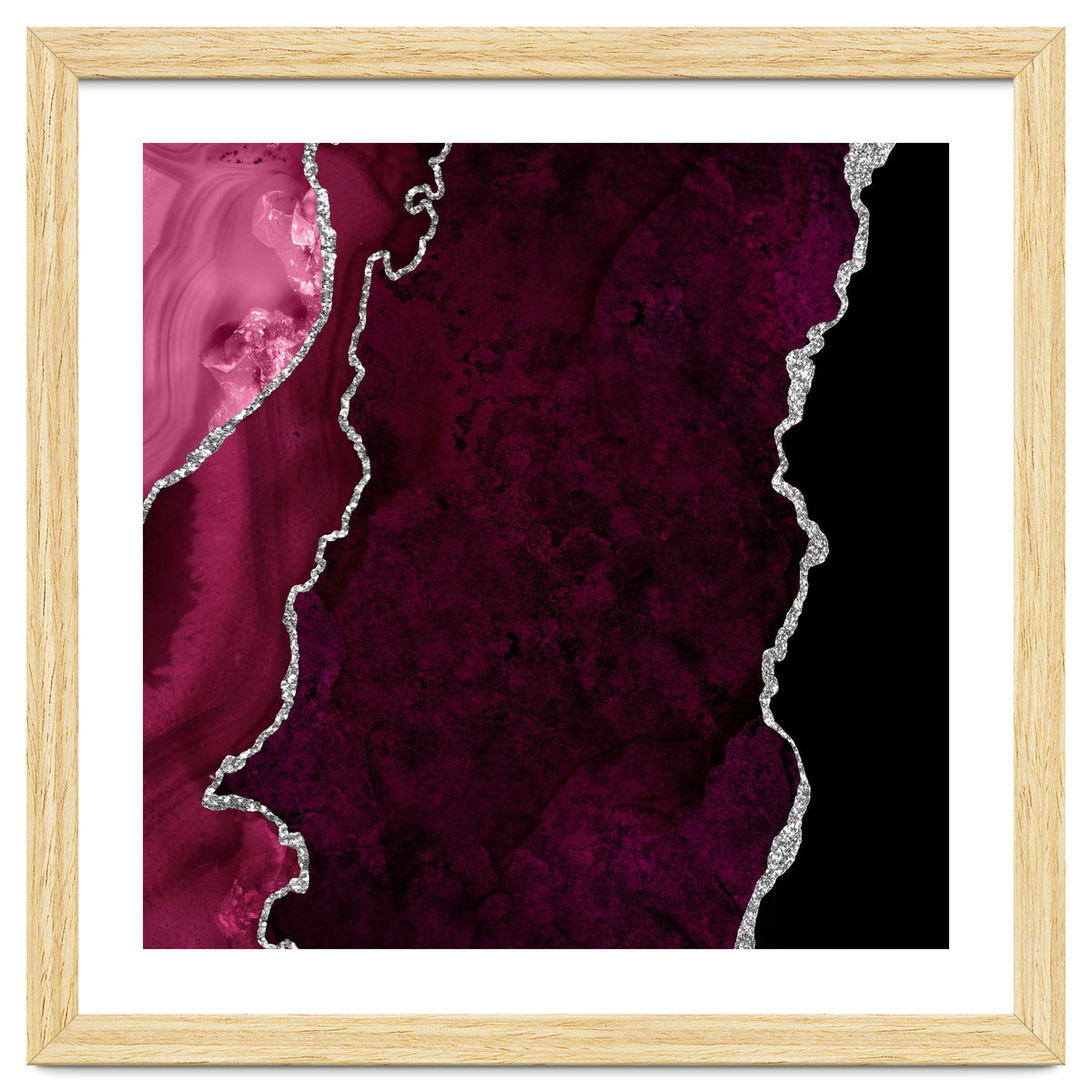 Burgundy & Silver Agate Texture 01