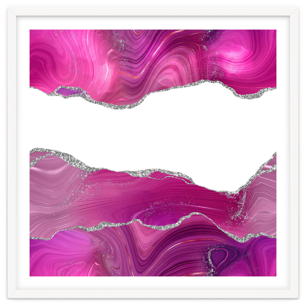 Magenta & Silver Agate Texture 08