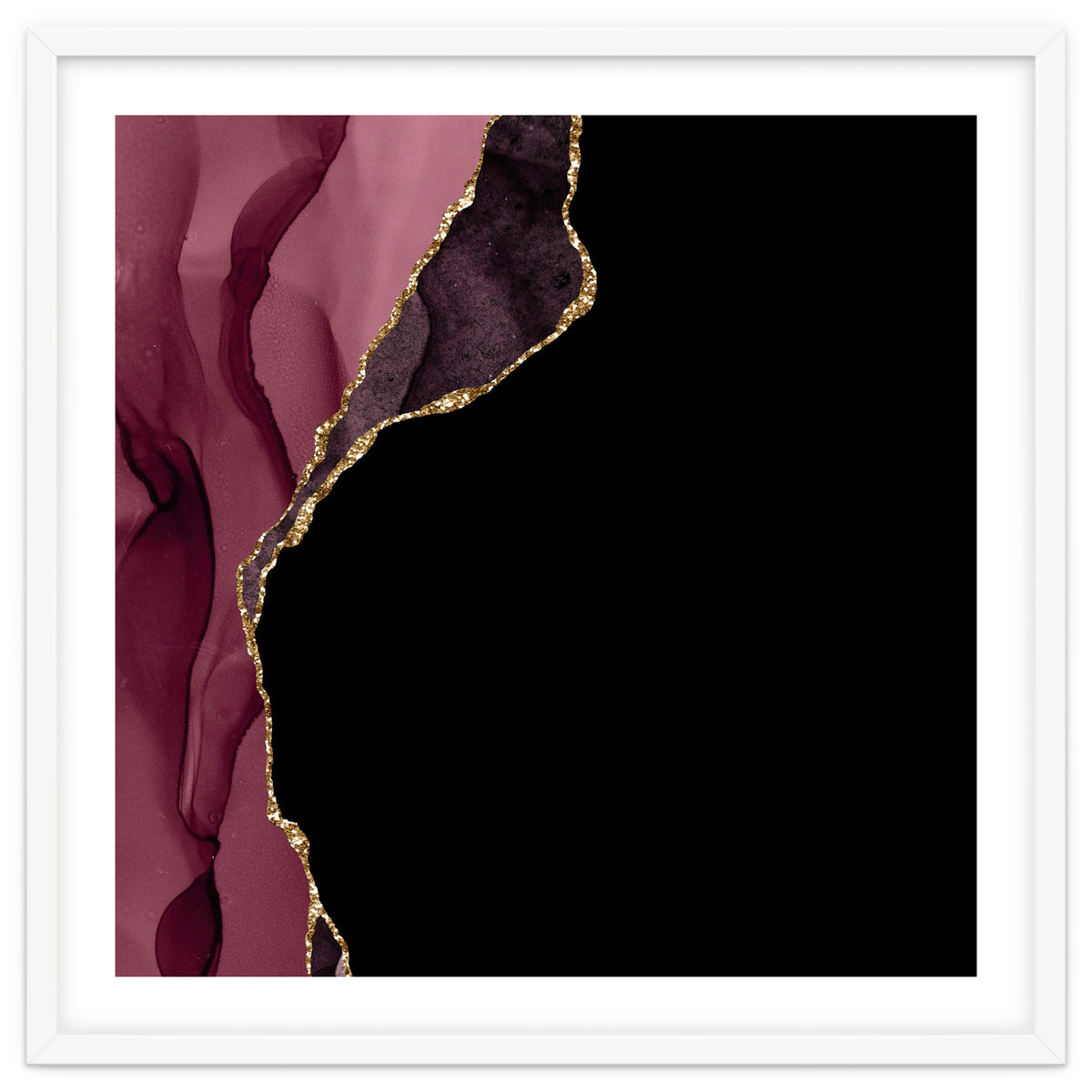 Burgundy & Gold Agate Texture 09