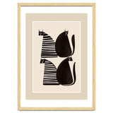 Minimalist Cats In Black And White thumbnail
