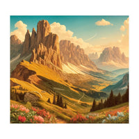 Vintage Dolomites Poster, Italy (Print Only)
